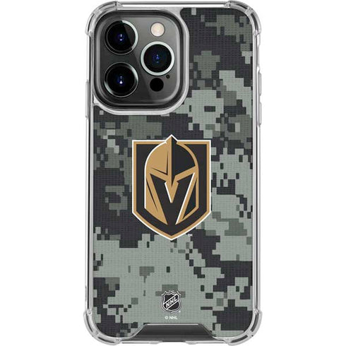 NHL Vegas Golden Knights Camo iPhone 16 Pro Max Clear Case