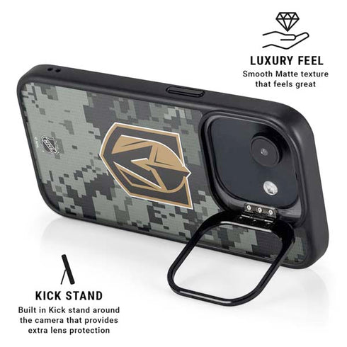 NHL Vegas Golden Knights Camo iPhone 16e Kickstand Case