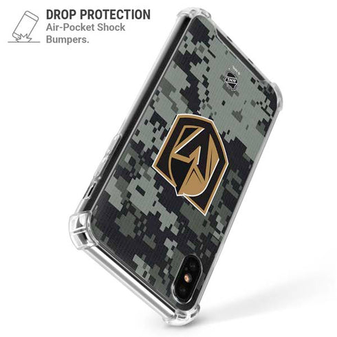 NHL Vegas Golden Knights Camo iPhone X/XS Clear Case