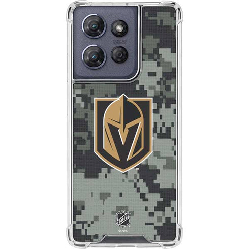 NHL Vegas Golden Knights Camo Moto G 5G (2025) Clear Case