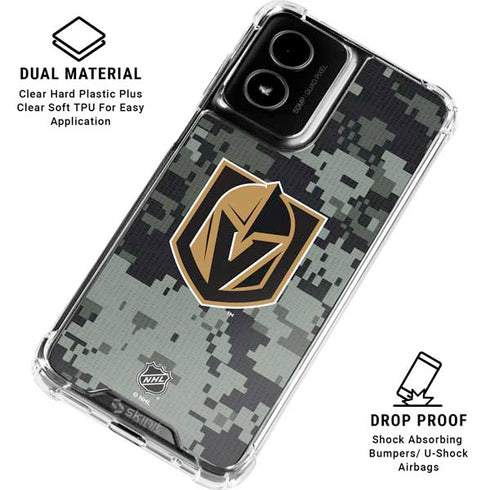 NHL Vegas Golden Knights Camo Moto G Power 5G (2024) Clear Case