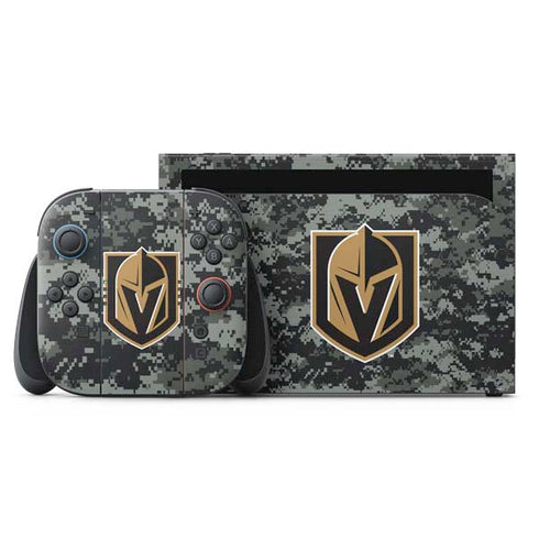 NHL Vegas Golden Knights Camo Nintendo Switch 2 (2025) with Joy-Con Skin