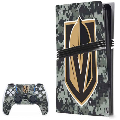 NHL Vegas Golden Knights Camo PS5 Pro Bundle Skin
