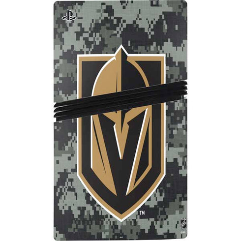 NHL Vegas Golden Knights Camo PS5 Pro Disk Bundle Skin