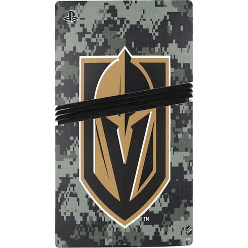 NHL Vegas Golden Knights Camo PS5 Pro Disk Console Skin