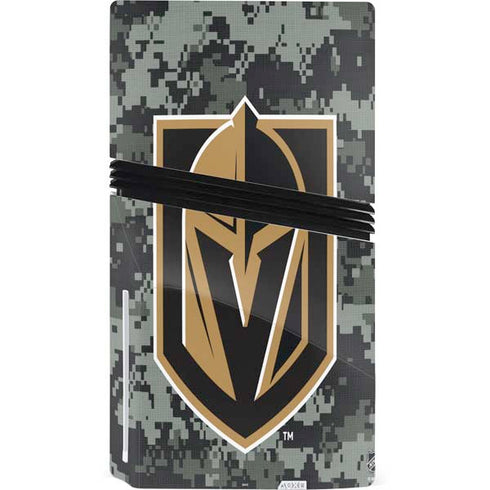 NHL Vegas Golden Knights Camo PS5 Pro Disk Console Skin