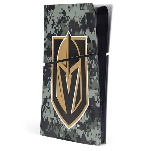 NHL Vegas Golden Knights Camo PS5 Slim Digital Edition Console Skin