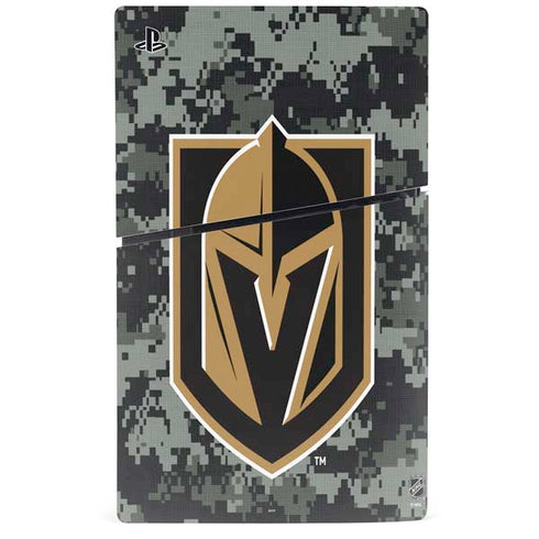 NHL Vegas Golden Knights Camo PS5 Slim Digital Edition Console Skin