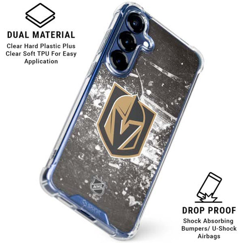NHL Vegas Golden Knights Frozen Galaxy S25 Clear Case