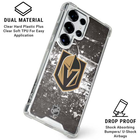 NHL Vegas Golden Knights Frozen Galaxy S25 Ultra Clear Case