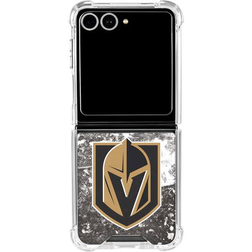 NHL Vegas Golden Knights Frozen Galaxy Z Flip7 Clear Case