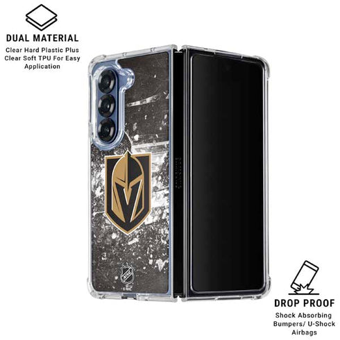 NHL Vegas Golden Knights Frozen Galaxy Z Fold7 Clear Case