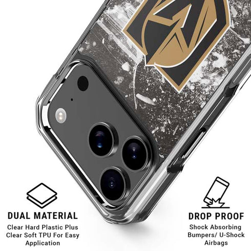 NHL Vegas Golden Knights Frozen iPhone 18 Pro Clear Case