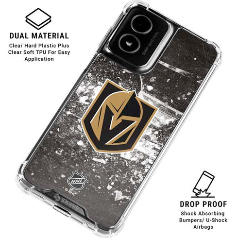 NHL Vegas Golden Knights Frozen Moto G Power 5G (2024) Clear Case