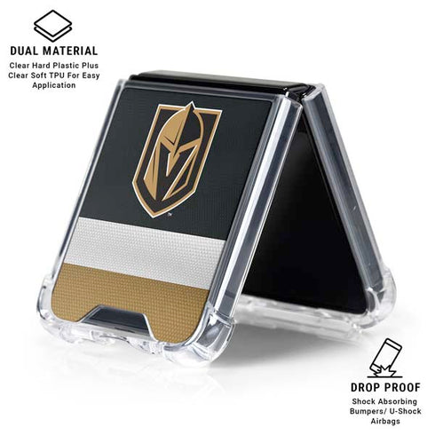 NHL Vegas Golden Knights Jersey Galaxy Z Flip6 Clear Case