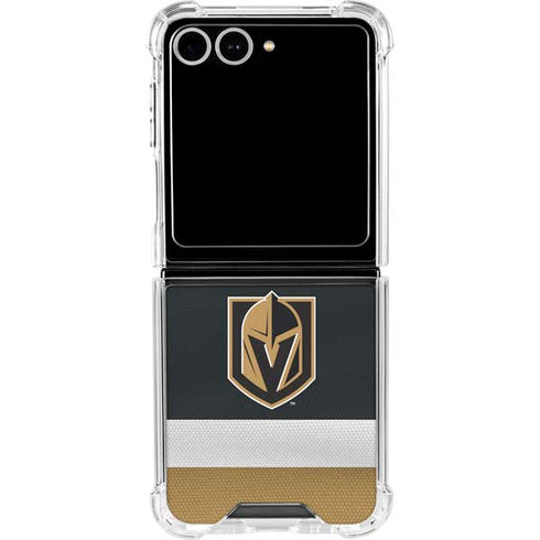 NHL Vegas Golden Knights Jersey Galaxy Z Flip7 Clear Case