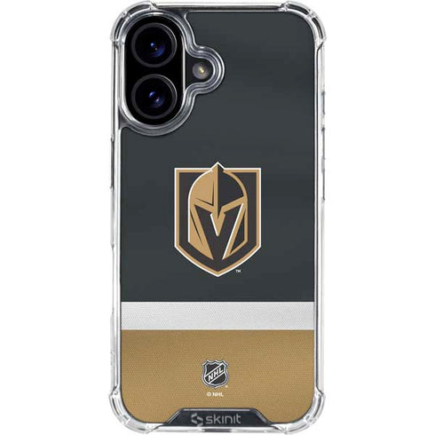 NHL Vegas Golden Knights Jersey iPhone 16 Plus Clear Case