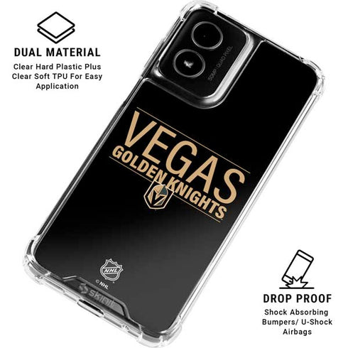 NHL Vegas Golden Knights Lineup Moto G Power 5G (2024) Clear Case