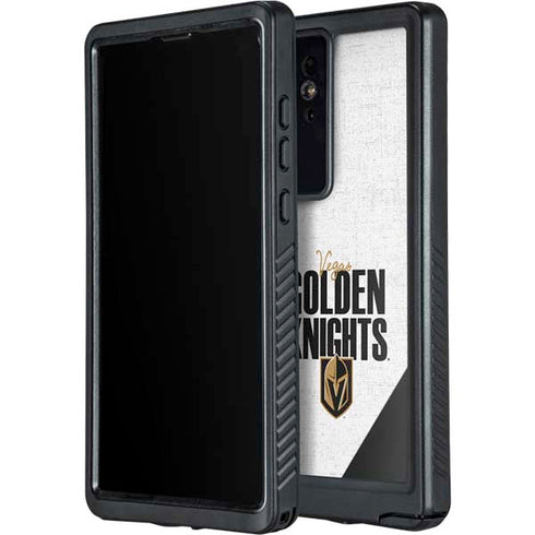 NHL Vegas Golden Knights Script Galaxy S24 Ultra Waterproof Case