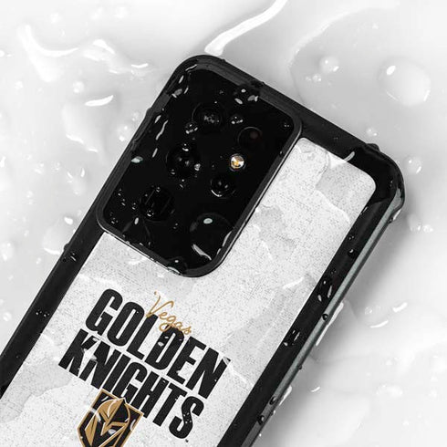 NHL Vegas Golden Knights Script Galaxy S24 Ultra Waterproof Case