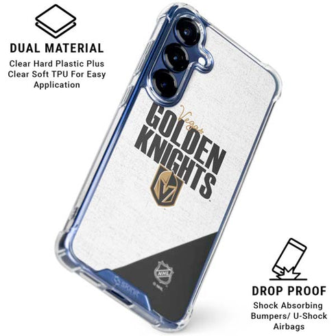 NHL Vegas Golden Knights Script Galaxy S25 Plus Clear Case