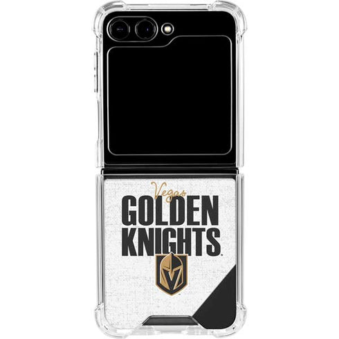 NHL Vegas Golden Knights Script Galaxy Z Flip6 Clear Case