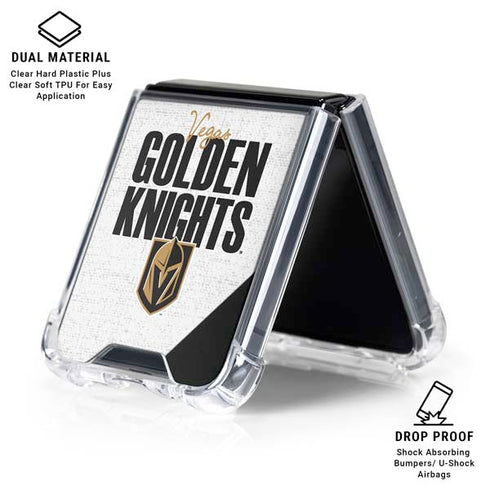 NHL Vegas Golden Knights Script Galaxy Z Flip6 Clear Case