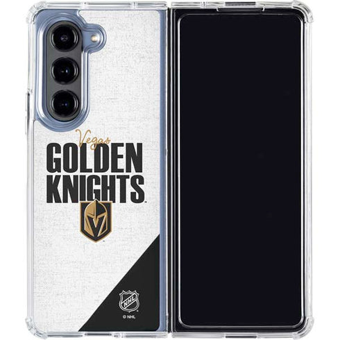 NHL Vegas Golden Knights Script Galaxy Z Fold5 5G Clear Case