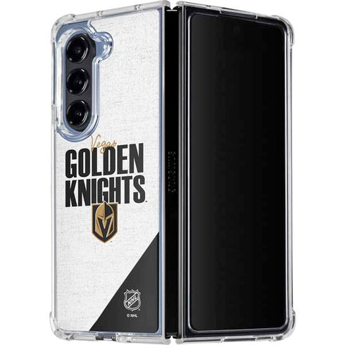 NHL Vegas Golden Knights Script Galaxy Z Fold5 5G Clear Case
