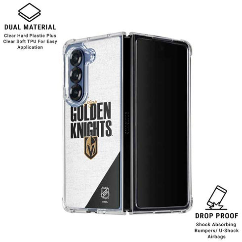 NHL Vegas Golden Knights Script Galaxy Z Fold6 Clear Case