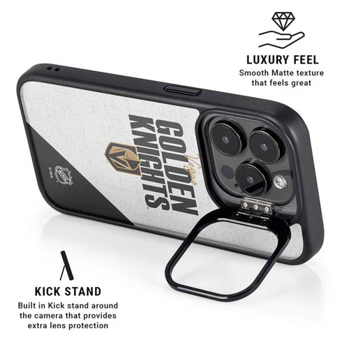 NHL Vegas Golden Knights Script iPhone 15 Pro Kickstand Case