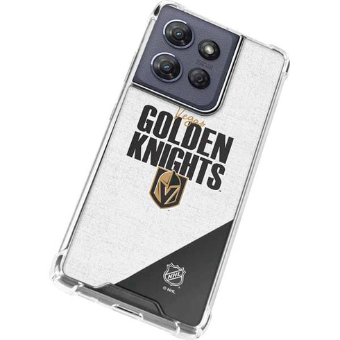 NHL Vegas Golden Knights Script Moto G 5G (2025) Clear Case