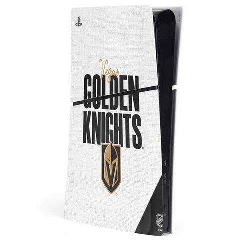NHL Vegas Golden Knights Script PS5 Slim Digital Edition Console Skin