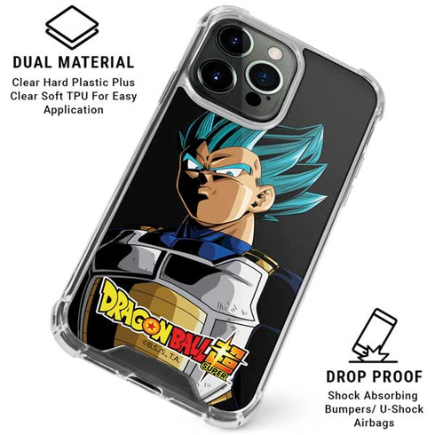 Dragon Ball Super Vegeta iPhone 15 Pro Clear Case