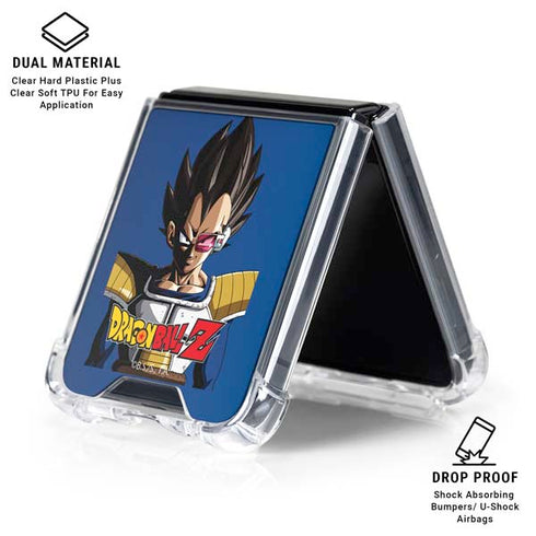 Dragon Ball Z Vegeta Portrait Galaxy Z Flip6 Clear Case
