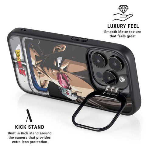 Dragon Ball Z Vegeta Portrait iPhone 14 Pro Kickstand Case