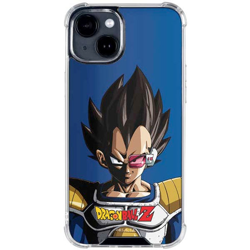 Dragon Ball Z Vegeta Portrait iPhone 15 Clear Case