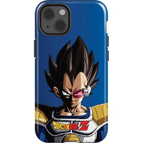 Dragon Ball Z Vegeta Portrait iPhone 15 Plus Impact Case