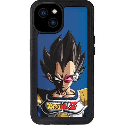 Dragon Ball Z Vegeta Portrait iPhone 15 Plus Waterproof Case
