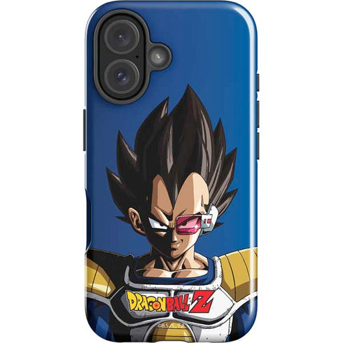 Dragon Ball Z Vegeta Portrait iPhone 16 Plus Impact Case