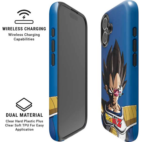 Dragon Ball Z Vegeta Portrait iPhone 16 Plus Magsafe Impact Case