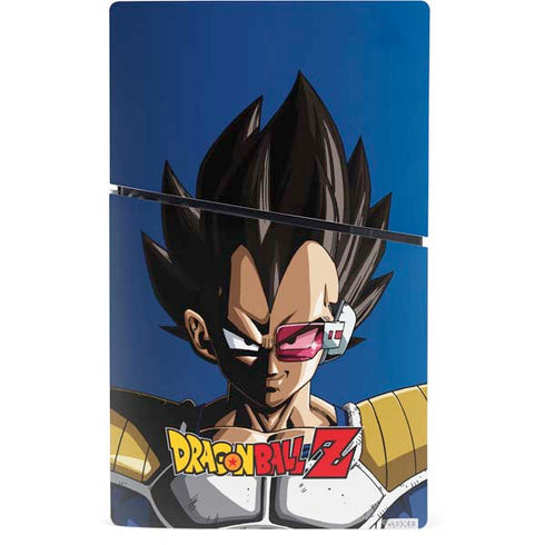 Dragon Ball Z Vegeta Portrait PS5 Slim Digital Edition Bundle Skin