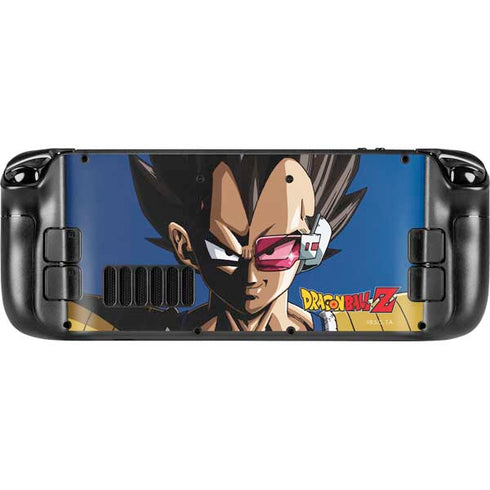 Dragon Ball Z Vegeta Portrait Steam Deck Handheld Gaming Computer OLED Skin