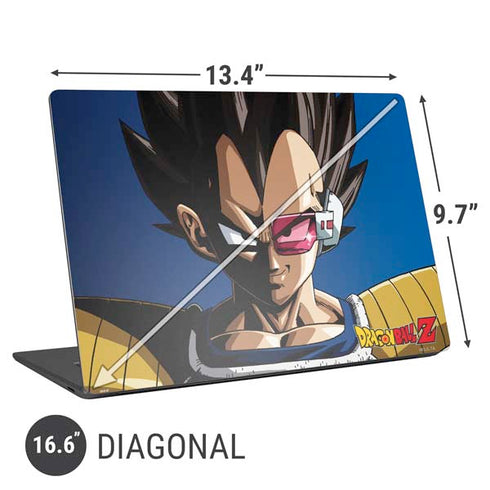 Dragon Ball Z Vegeta Portrait Universal Laptop 16.6in (13.4 x 9.7in) Skin