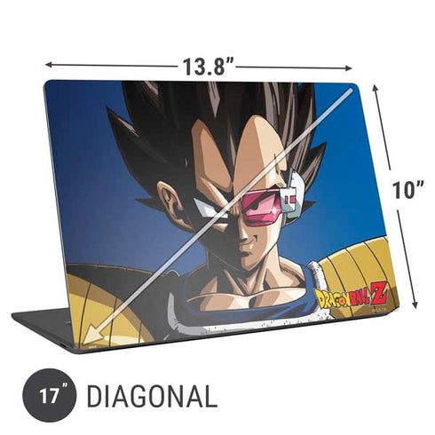 Dragon Ball Z Vegeta Portrait Universal Laptop 17in (13.8 x 10in) Skin