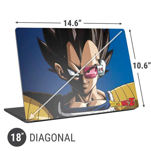 Dragon Ball Z Vegeta Portrait Universal Laptop 18in (14.6 x 10.6in) Skin