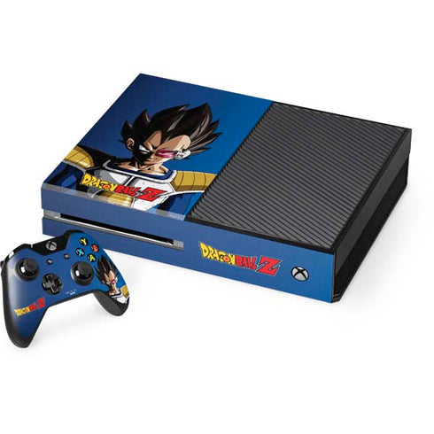 Dragon Ball Z Vegeta Portrait Xbox One Console and Controller Bundle Skin