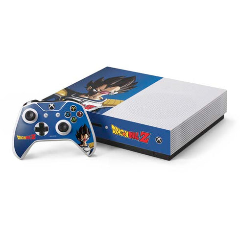 Dragon Ball Z Vegeta Portrait Xbox One S Console and Controller Bundle Skin