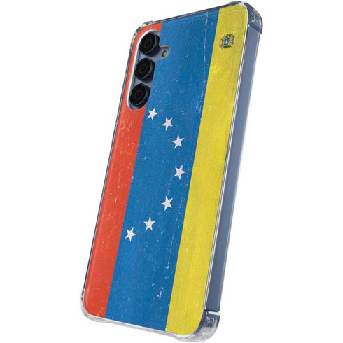 Venezuela Flag Distressed Galaxy A55 5G Clear Case