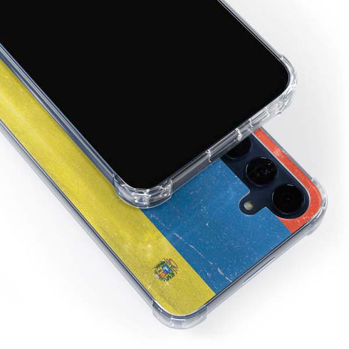 Venezuela Flag Distressed Galaxy A55 5G Clear Case